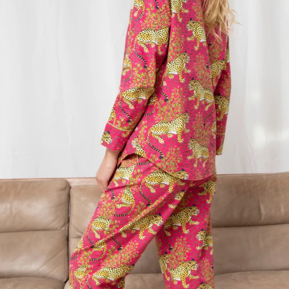 Print Fresh print fresh Bagheera Pink Tiger long pj set XS - Picture 1 of 7